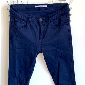 High rise dark blue skinny jeans - never worn